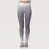 Abstracte halve toon pulserende cirkel leggings (Voorkant)