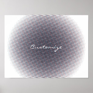 Abstracte halve toon pulserende Cirkel Thunder_Cov Poster