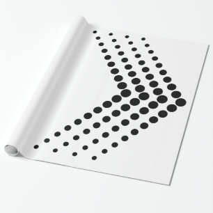Abstracte halve toon pulserende cirkel Zigzag Chev Cadeaupapier