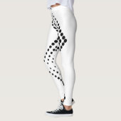 Abstracte halve toon pulserende cirkel Zigzag Leggings (Links)