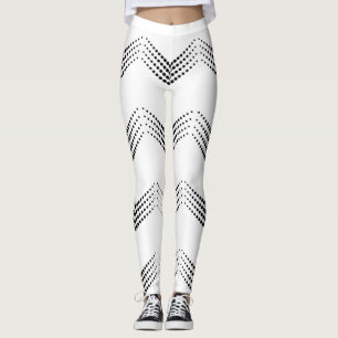 Abstracte halve toon pulserende cirkelboeien leggings