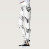 Abstracte halve toon pulserende cirkelbogen leggings (Links)