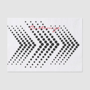 Abstracte halve-tooncirkel Zigzag Chevron Tissuepapier