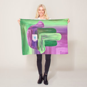 Abstracte Hamsa Fleece Deken