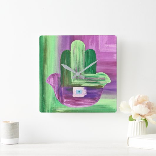 Abstracte Hamsa Wall klok (Huis)