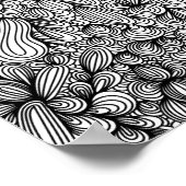 Abstracte Hand getrokken Doodle Art Kleurplaat Poster (Hoek)