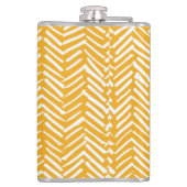 Abstracte handgetekende lijnen, hipster textuur. heupfles (Achterkant)