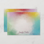 Abstracte handschriftafbeeldingen notitiekaartje (Voorkant / Achterkant)