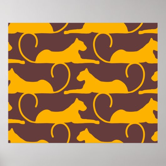 Abstracte handtekeningen van de luipaard Cheetah P Poster (Voorkant)