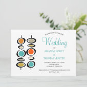 Abstracte hangende cirkels rond het huwelijk uit d kaart (Staand voorkant)