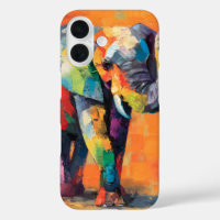 Abstracte Happy Rainbow Elephant