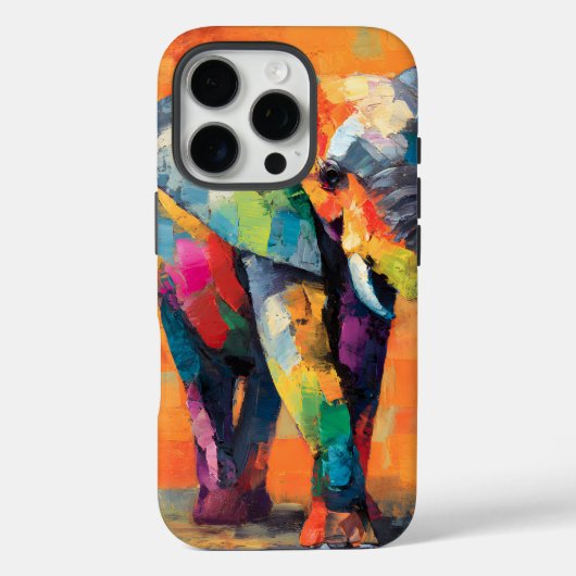 Abstracte Happy Rainbow Elephant Case-Mate iPhone Case (Achterkant)