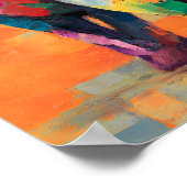 Abstracte Happy Rainbow Elephant Poster (Hoek)