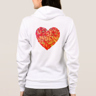 Abstracte Hart Confetti Kunst Hoodie