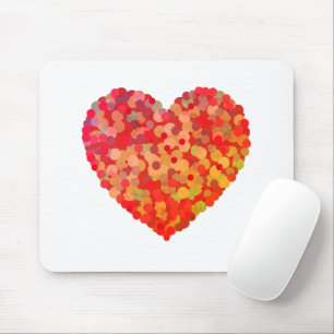 Abstracte Hart Confetti Kunst Muismat