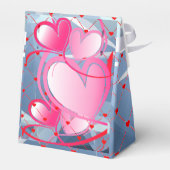 Abstracte harten bruiloft feest viering bedankdoosjes (Achterkant)