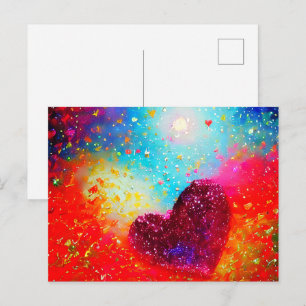 Abstracte hartkunst briefkaart