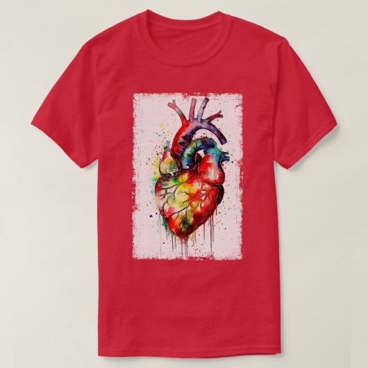 Abstracte hartkunst t-shirt (Design voorkant)
