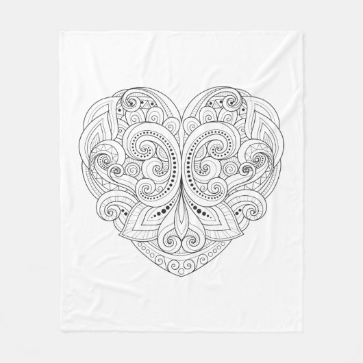 Abstracte hartslag fleece deken (Voorkant)
