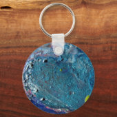 Abstracte hartslag Gesmelte kraakbeen Sleutelhanger (Voorkant)