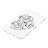 Abstracte hartslag magneet (Linkerzijde)