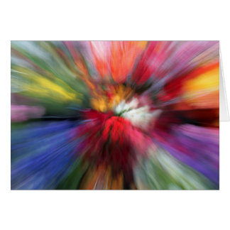 Abstracte, heldere bloemen blanco kaart