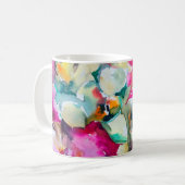 Abstracte heldere decoratieve achtergrond. Flo Koffiemok (Voorkant links)