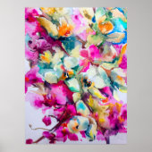 Abstracte heldere decoratieve achtergrond. Flo Poster (Voorkant)