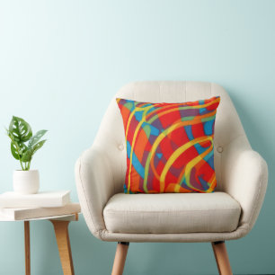 Abstracte heldere en gedurfde decor Sierkussen