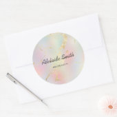 abstracte hellingen faux folie ronde sticker (Envelop)