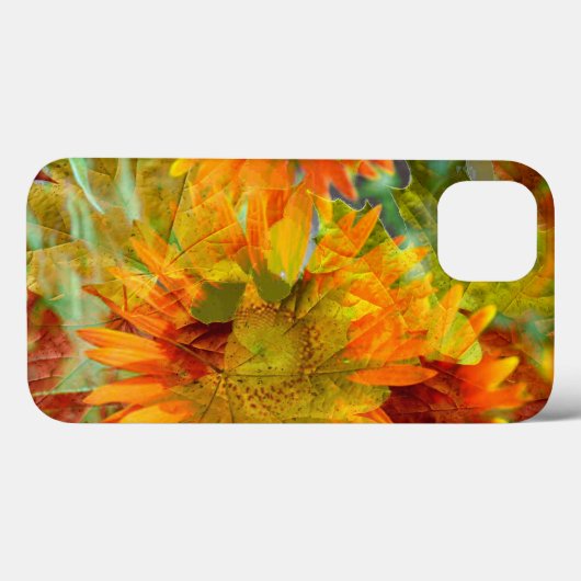 Abstracte Herfst Colour Flowers Case-Mate iPhone Case (Achterkant (horizontaal))