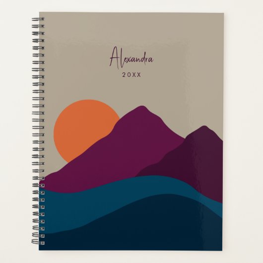 Abstracte Herfst Herfst Berglandschap Planner (Voorkant)