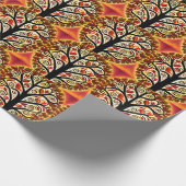 Abstracte herfst oogstboom cadeaupapier (Hoek)