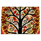 Abstracte herfst oogstboom groot cadeauzakje (Voorkant)