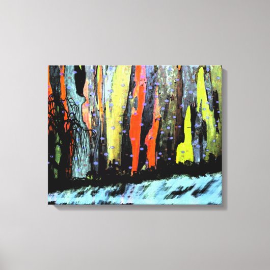 Abstracte herfst van de zijkant canvas afdruk (Voorkant)