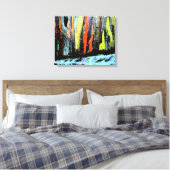 Abstracte herfst van de zijkant canvas afdruk (Insitu (Slaapkamer))