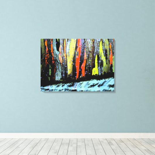 Abstracte herfst van de zijkant canvas afdruk (Insitu (Houten vloer))