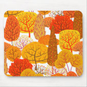 Abstracte herfstbladeren en bomen muismat (Voorkant)