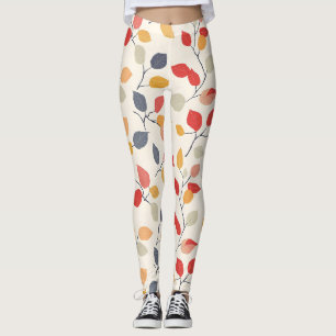 Abstracte herfstbladeren leggings