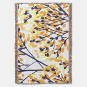 Abstracte herfstboom Modern Pattern Deken (Voorkant Verticaal)