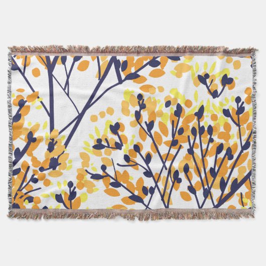 Abstracte herfstboom Modern Pattern Deken (Voorkant)