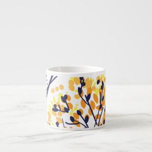 Abstracte herfstboom Modern Pattern Espresso Kop
