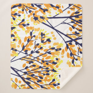 Abstracte herfstboom Modern Pattern Sherpa Deken