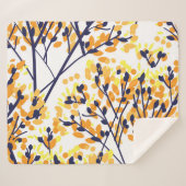 Abstracte herfstboom Modern Pattern Sherpa Deken (Voorkant (horizontaal))