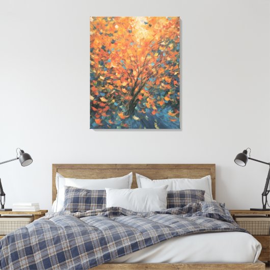 Abstracte herfstbries voor fijne kunst canvas afdruk (Insitu (Slaapkamer))
