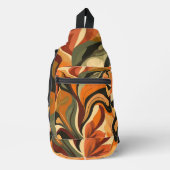 Abstracte herfstkleuren Sinaasappel bruin geel gro Sling Bag (Voorkant)