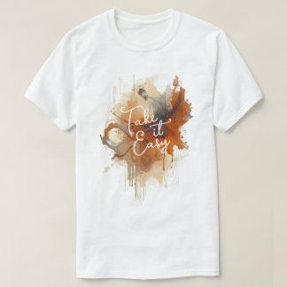 Abstracte herfstspatten t-shirt