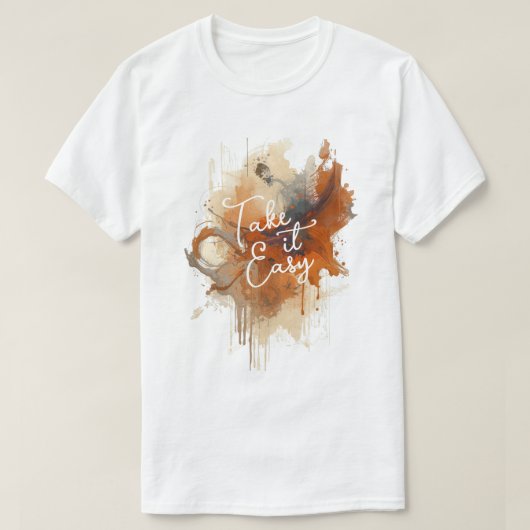 Abstracte herfstspatten t-shirt (Design voorkant)