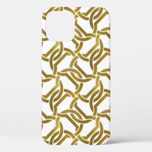 Abstracte herhaalbare achtergrond van golden twist iPhone 12 hoesje