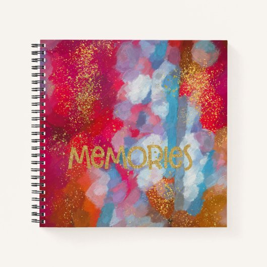 Abstracte herinneringen met Faux Gold Touch Notitieboek (Voorkant)